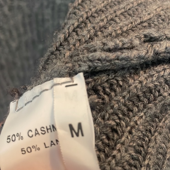 Deep V Cashmere Wool Blend Sweater - Picture 4 of 6